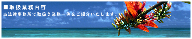 取扱業務内容-三宅俊司法律事務所